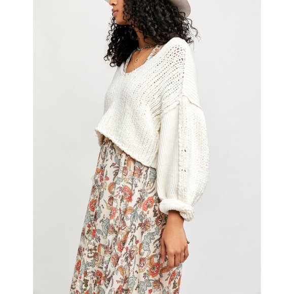 Free People Sea Bright Pullover / Cream - Picture 2 of 8